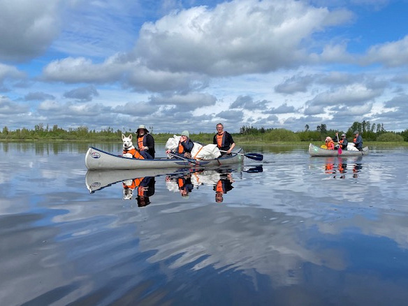 family canoeing