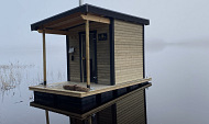 Floating Lakeside Sauna Relax, warm up and enjoy the calm