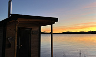 Floating Lakeside Sauna Relax, warm up and enjoy the calm